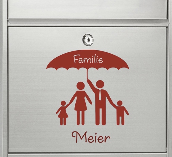 Briefkasten-Aufkleber Schirm