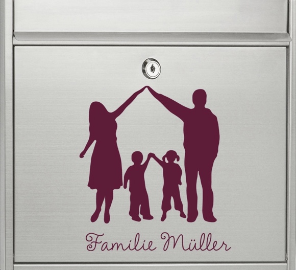 Briefkasten-Aufkleber Familie