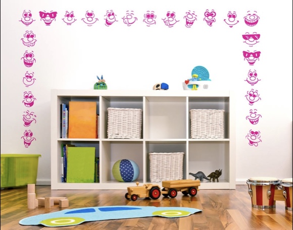 Dekoelemente Lachende Gesichter