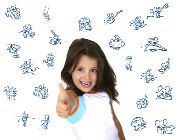 Dekoelemente Mäusekarikaturen