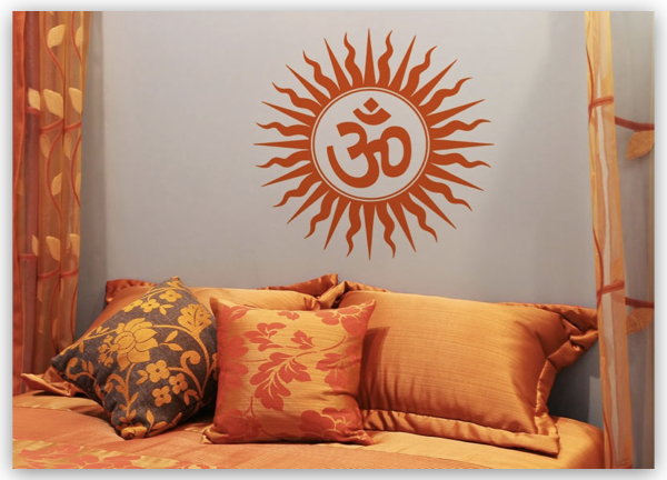 OM Symbol in Sonne